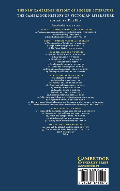 Produktbild: The Cambridge History of Victorian Literature