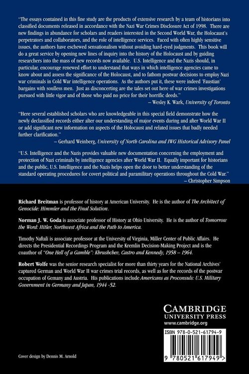 Produktbild: U.S. Intelligence and the Nazis