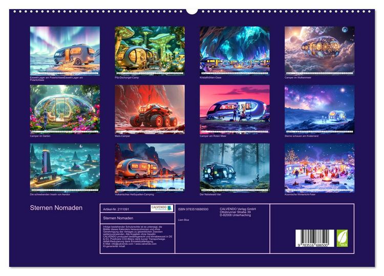 Produktbild: Sternen Nomaden (hochwertiger Premium Wandkalender 2026 DIN A2 quer), Kunstdruck in Hochglanz