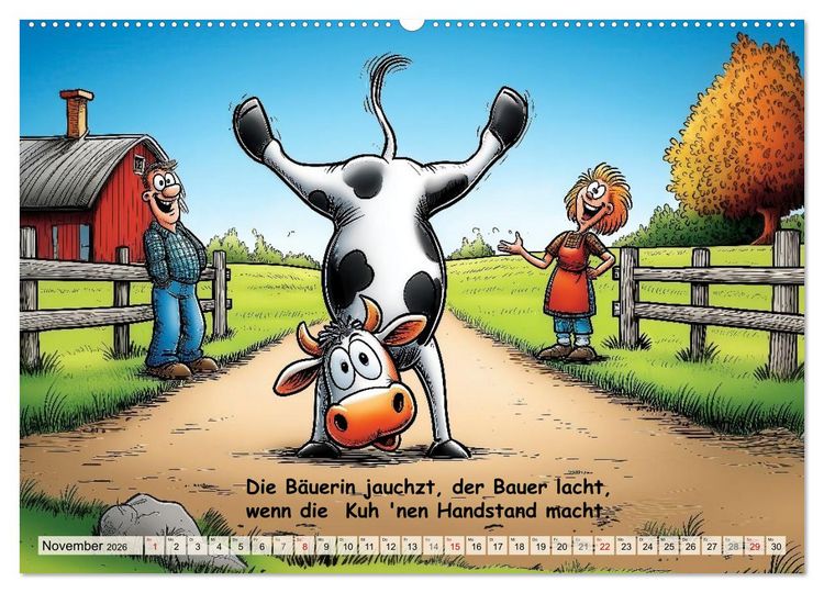 Produktbild: Bauernregeln, unsinnig und am&uuml;sant (hochwertiger Premium Wandkalender 2026 DIN A2 quer), Kunstdruck in Hochglanz
