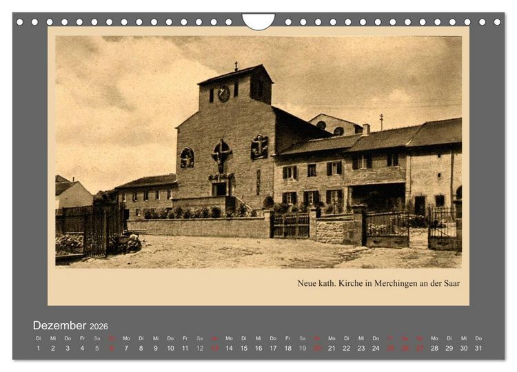 Produktbild: Saarland - vunn domols (frieher), Landkreis Merzig-Wadern (Wandkalender 2026 DIN A4 quer), CALVENDO Monatskalender