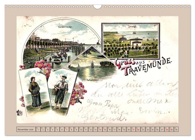 Produktbild: Gru&szlig; aus Travem&uuml;nde (Wandkalender 2026 DIN A3 quer), CALVENDO Monatskalender