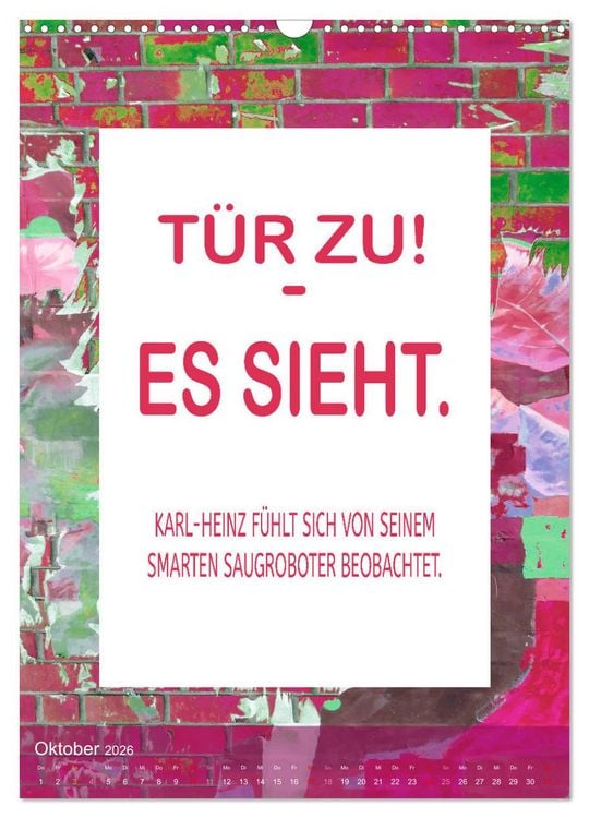 Produktbild: Lach du nur! - Flotte Spr&uuml;che schnell erkl&auml;rt (Wandkalender 2026 DIN A3 hoch), CALVENDO Monatskalender