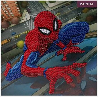 Produktbild: Craft Buddy CCK-MCU905 - Crystal Art Card Kit, Marvel Spiderman, 18x18 cm, Diamond Painting, Kunst-Gru&szlig;karte