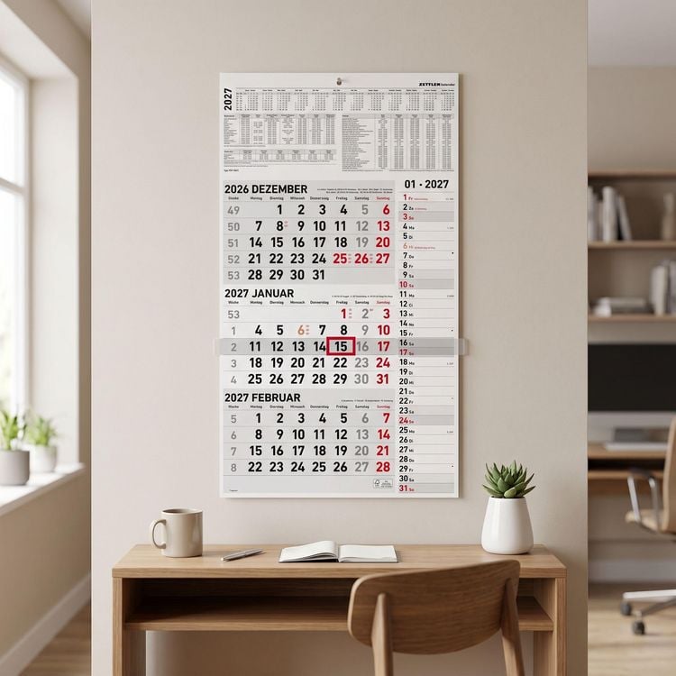 Produktbild: 3-Monatskalender Kombi 2027