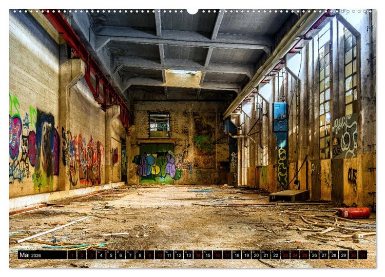 Produktbild: Lost Places Graffiti (Wandkalender 2026 DIN A2 quer), CALVENDO Monatskalender