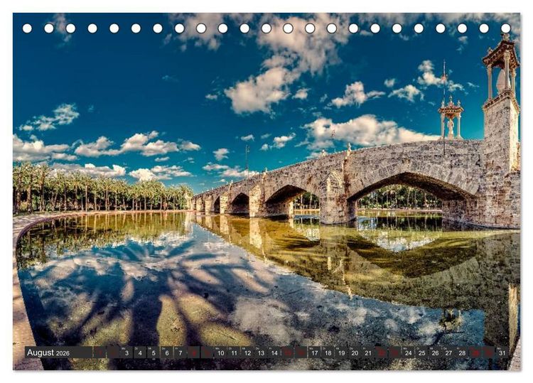 Produktbild: Valencia - Stadt am Turia (Tischkalender 2026 DIN A5 quer), CALVENDO Monatskalender