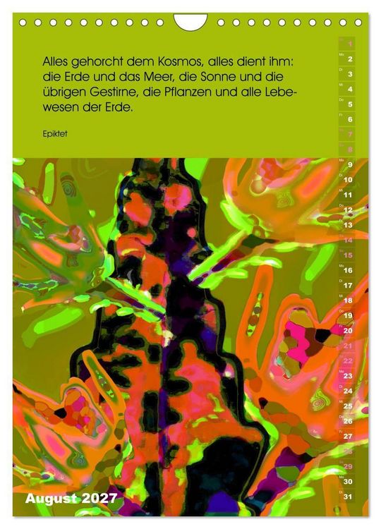 Produktbild: Philosophische Inspirationen Wandkalender 2027 (Wandkalender 2027 DIN A4 hoch), CALVENDO Monatskalender