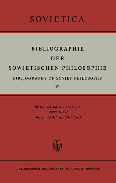 Produktbild: Bibliographie der Sowjetischen Philosophie