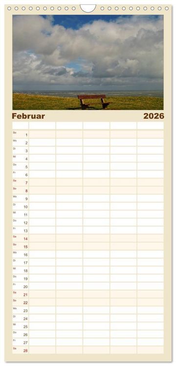 Produktbild: Familienplaner 2026 - Helgoland und die D&uuml;ne mit 5 Spalten (Wandkalender, 21 x 45 cm) CALVENDO