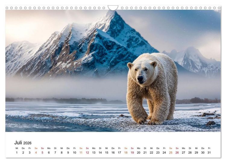 Produktbild: Eisb&auml;ren - die Stimme der Wildnis (Wandkalender 2026 DIN A3 quer), CALVENDO Monatskalender