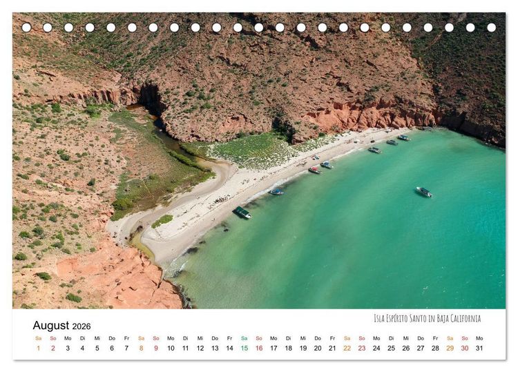 Produktbild: Mexiko aus der Vogelperspektive (Tischkalender 2026 DIN A5 quer), CALVENDO Monatskalender