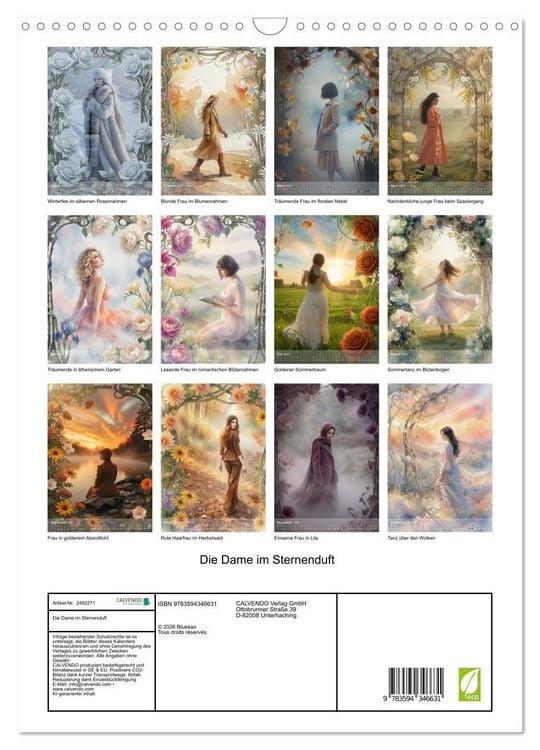 Produktbild: Die Dame im Sternenduft (Wandkalender 2027 DIN A3 hoch), CALVENDO Monatskalender