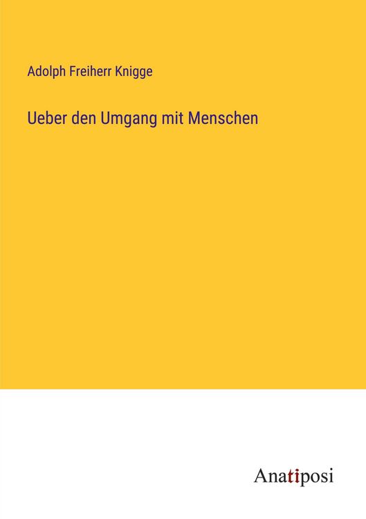 Produktbild: Ueber den Umgang mit Menschen