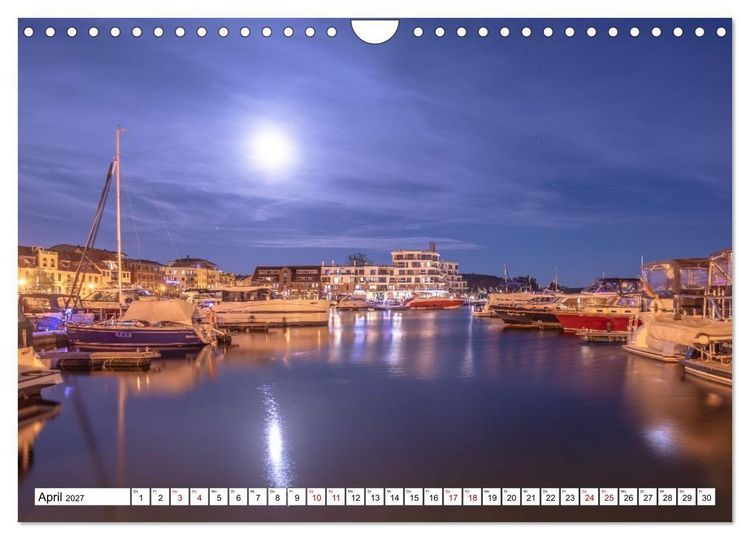 Produktbild: Waren M&uuml;ritz, nach Sonnenuntergang (Wandkalender 2027 DIN A4 quer), CALVENDO Monatskalender
