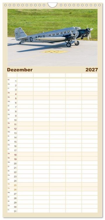 Produktbild: Familienplaner 2027 - Klassiker der L&uuml;fte mit 5 Spalten (Wandkalender, 21 x 45 cm) CALVENDO