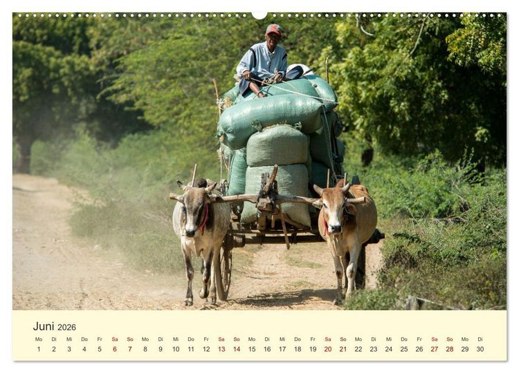 Produktbild: Leben in Myanmar (hochwertiger Premium Wandkalender 2026 DIN A2 quer), Kunstdruck in Hochglanz
