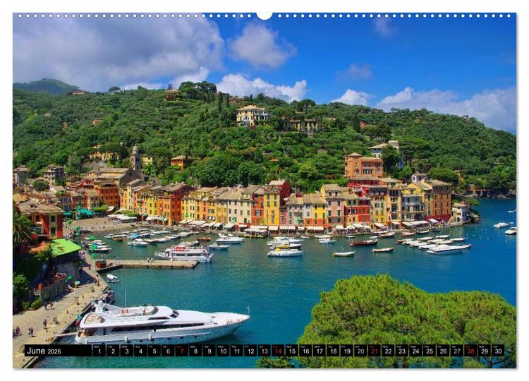 Produktbild: Riviera di Levante The Coast of Liguria (High Quality Premium Wall Calendar 2026 DIN A2 landscape),CALVENDO 12 Month Wall Calendar
