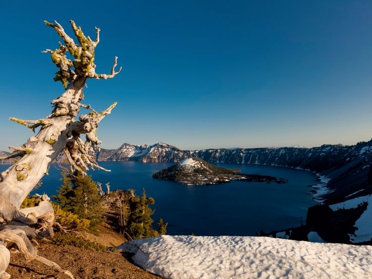 Produktbild: CALVENDO Puzzle Crater Lake, Oregon | 1000 Teile Lege-Gr&ouml;&szlig;e 64x48cm Foto-Puzzle f&uuml;r gl&uuml;ckliche Stunden
