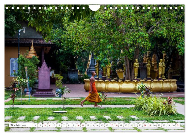 Produktbild: Siem Reap Stadt der Tempel Kambodscha (Wandkalender 2026 DIN A4 quer), CALVENDO Monatskalender