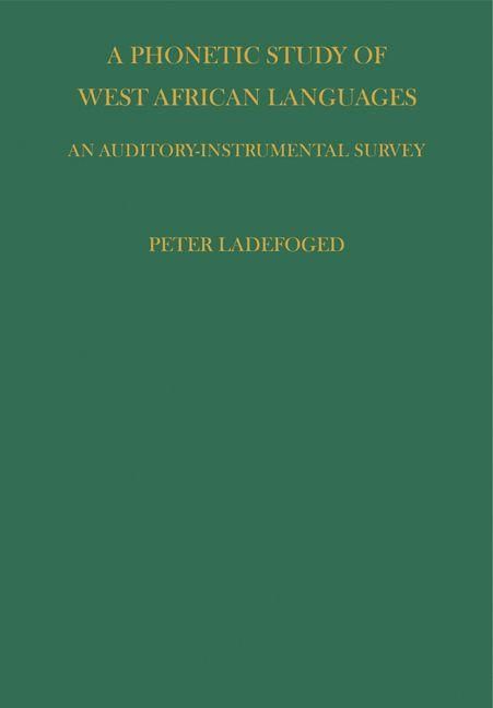Produktbild: Phonetic Study of West African Languages