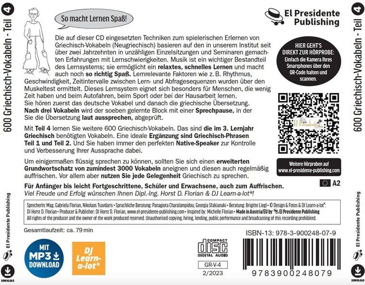 Produktbild: 600 Griechisch-Vokabeln spielerisch erlernt - Teil 4