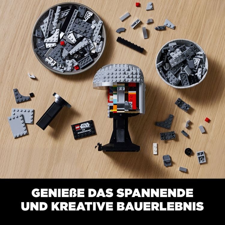 Produktbild: LEGO&reg; Star Wars&trade; Mandalorianer Helm (75328); Bauset f&uuml;r Erwachsene; Modell aus LEGO Steinen zum Sammeln und Ausstellen (584 Teile)