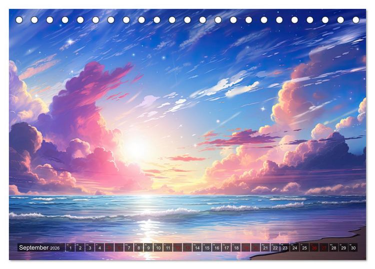 Produktbild: Inspirierende Str&auml;nde (Tischkalender 2026 DIN A5 quer), CALVENDO Monatskalender