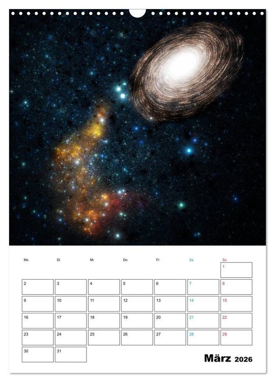 Produktbild: Im Weltraum (Wandkalender 2026 DIN A3 hoch), CALVENDO Monatskalender
