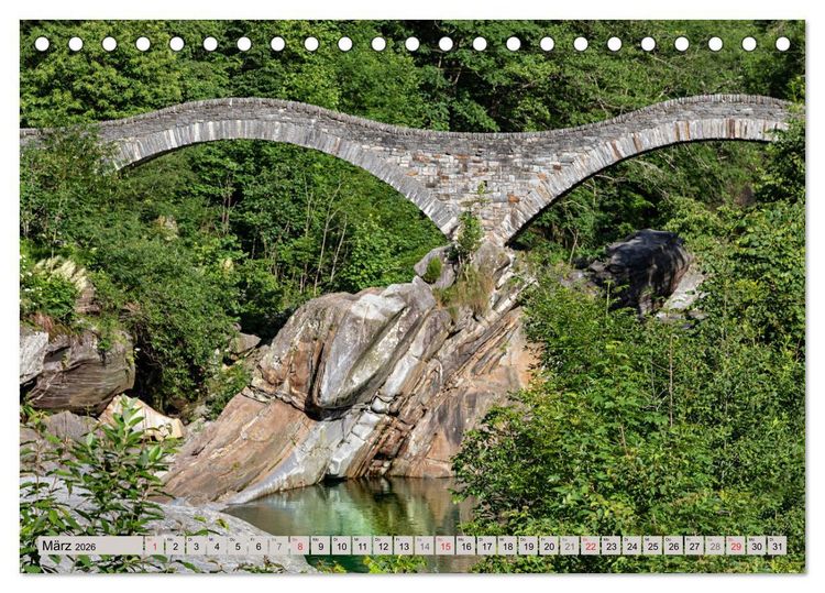 Produktbild: Ticino romantico (Tischkalender 2026 DIN A5 quer), CALVENDO Monatskalender
