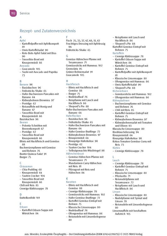 Produktbild: Eosinophile &Ouml;sophagitis - Der Ern&auml;hrungsleitfaden