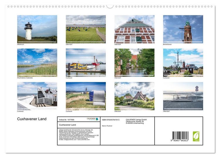 Produktbild: Cuxhavener Land (Wandkalender 2026 DIN A2 quer), CALVENDO Monatskalender