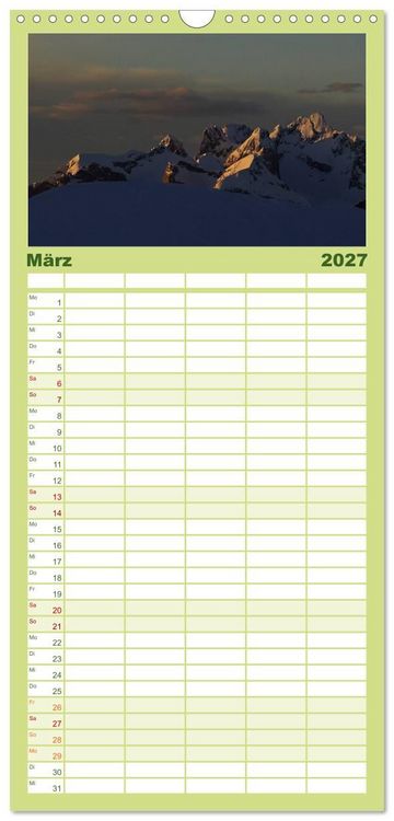 Produktbild: Familienplaner 2027 - S&uuml;dtirol im Jahreslauf mit 5 Spalten (Wandkalender, 21 x 45 cm) CALVENDO