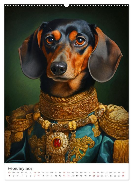 Produktbild: Animal Art - A collection of Renaissance paintings with animal motifs (High Quality Premium Wall Calendar 2026 DIN A2 portrait),CALVENDO 12 Month Wall Calendar