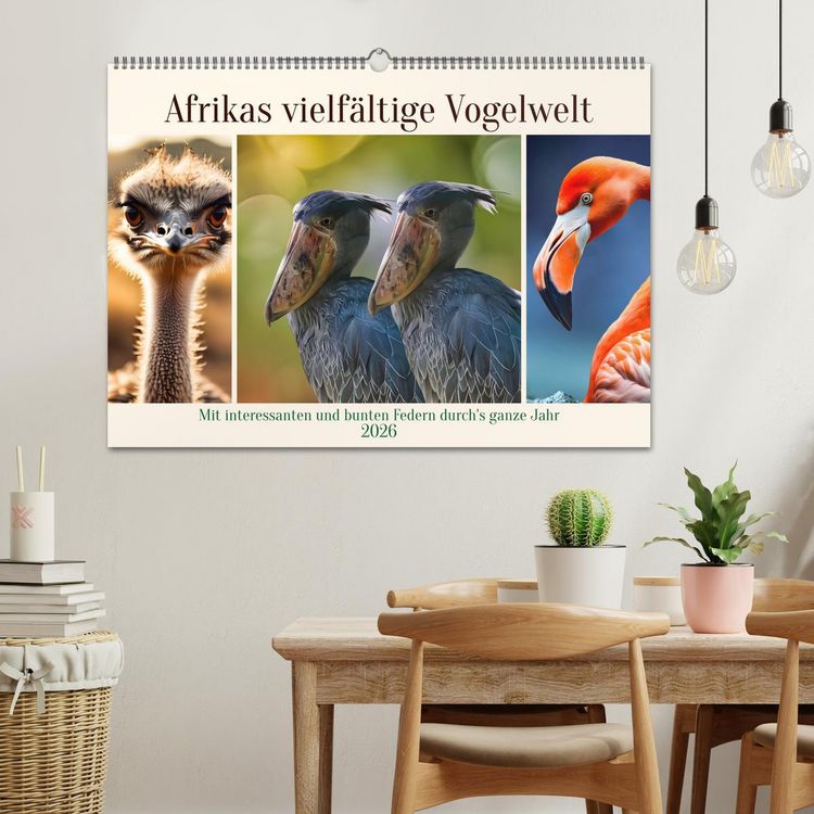 Produktbild: Afrikas vielf&auml;ltige Vogelwelt (Wandkalender 2026 DIN A2 quer), CALVENDO Monatskalender