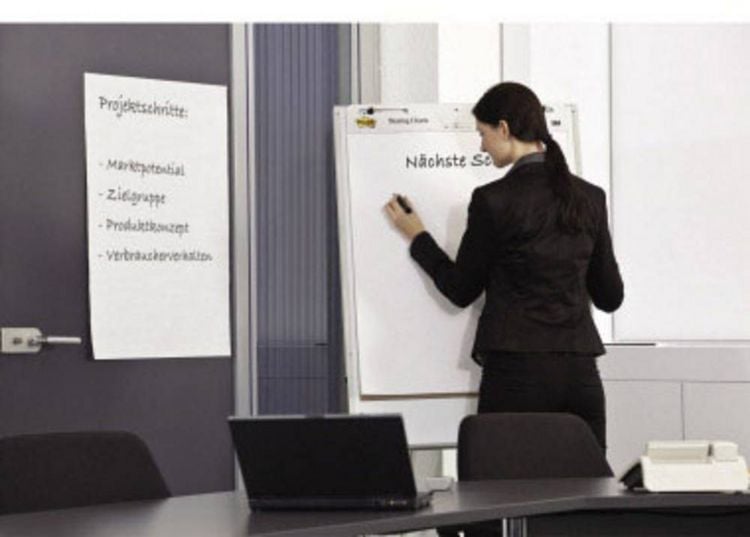 Produktbild: Post-it Super Sticky Meeting Chart Flipchartblock Anzahl der Bl&auml;tter: 20 blanko 508 mm x 584 mm Wei&szlig;
