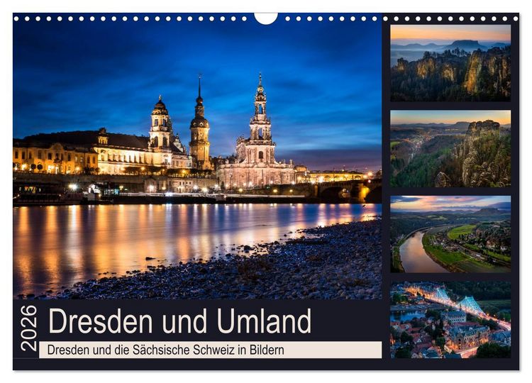 Produktbild: Dresden und Umland (Wandkalender 2026 DIN A3 quer), CALVENDO Monatskalender