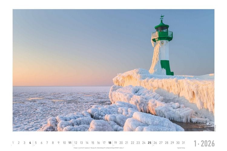 Produktbild: Seeblick 2026 - Bildkalender quer 49,5x33 cm - Sea View - die schönsten Strandbilder - Landschaftskalender - Wandkalender - Wandplaner