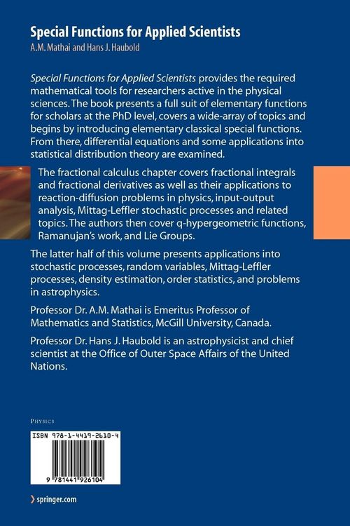 Produktbild: Special Functions for Applied Scientists