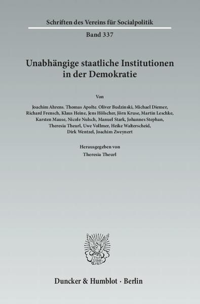 Produktbild: Unabh&auml;ngige staatliche Institutionen in der Demokratie.