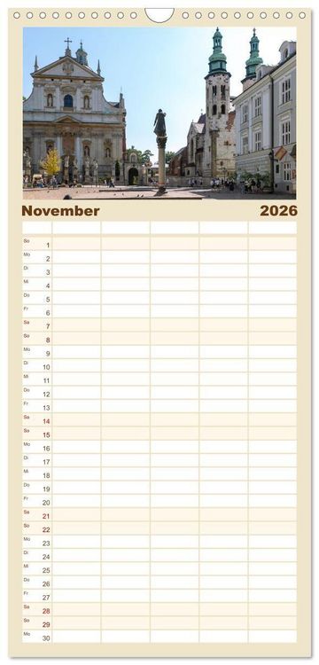 Produktbild: Familienplaner 2026 - Krakau. Ein Spaziergang durch Polens kulturelles Herz mit 5 Spalten (Wandkalender, 21 x 45 cm) CALVENDO