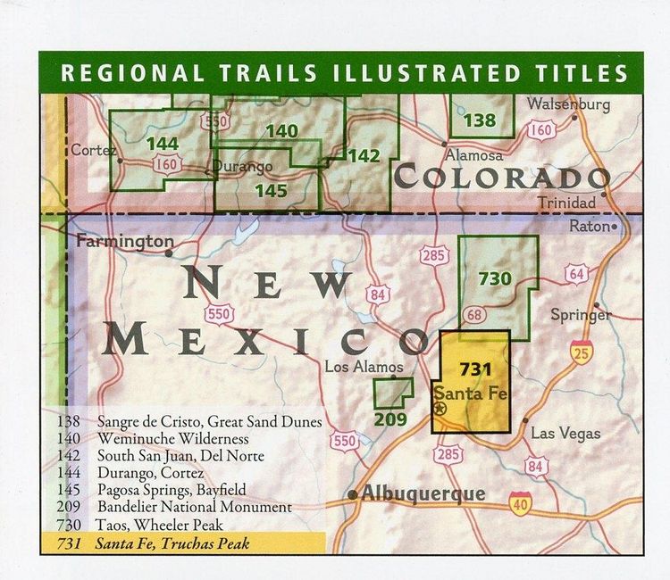 Produktbild: Santa Fe, Truchas Peak Map