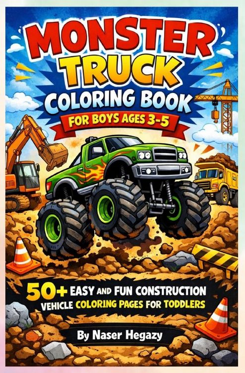 Produktbild: Monster Truck Coloring Book for Boys Ages 3&ndash;5