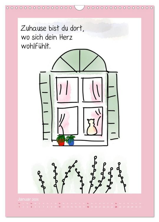 Produktbild: Weisheiten und Spr&uuml;che f&uuml;r mehr Lebensfreude! (Wandkalender 2026 DIN A3 hoch), CALVENDO Monatskalender