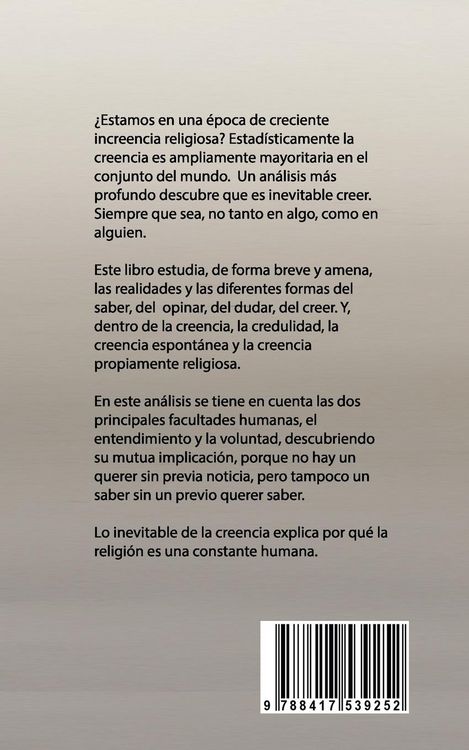 Produktbild: Es inevitable creer en alguien