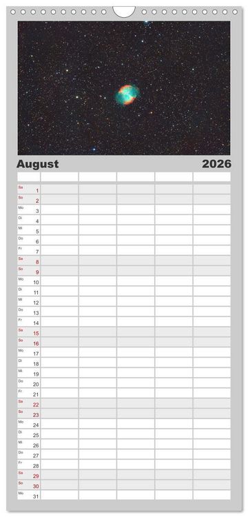 Produktbild: Familienplaner 2026 - Wunder der Milchstra&szlig;e mit 5 Spalten (Wandkalender, 21 x 45 cm) CALVENDO
