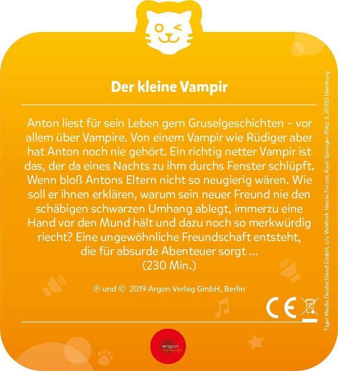 Produktbild: tigercard - Der kleine Vampir