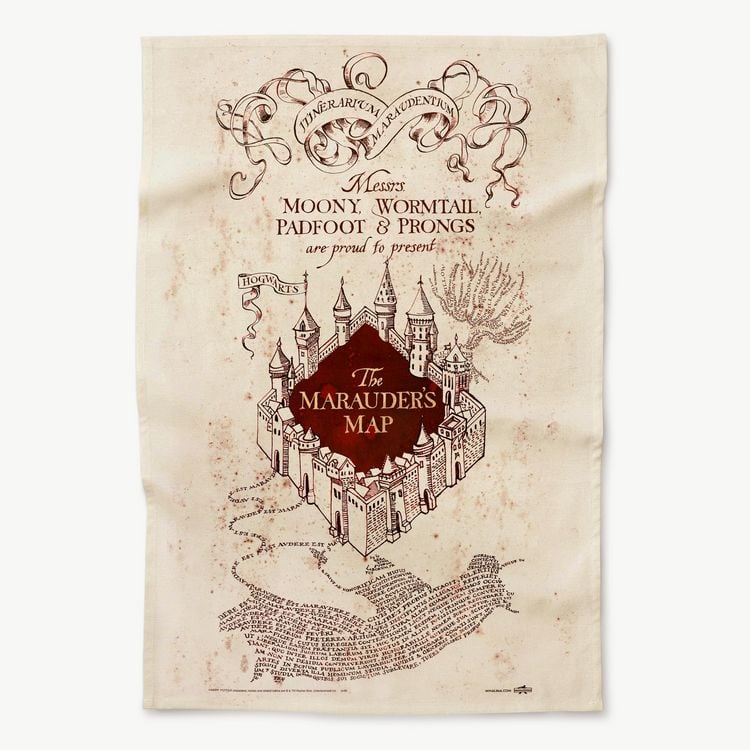 Produktbild: Die Karte des Rumtreibers: Cover-Design Geschirrtuch