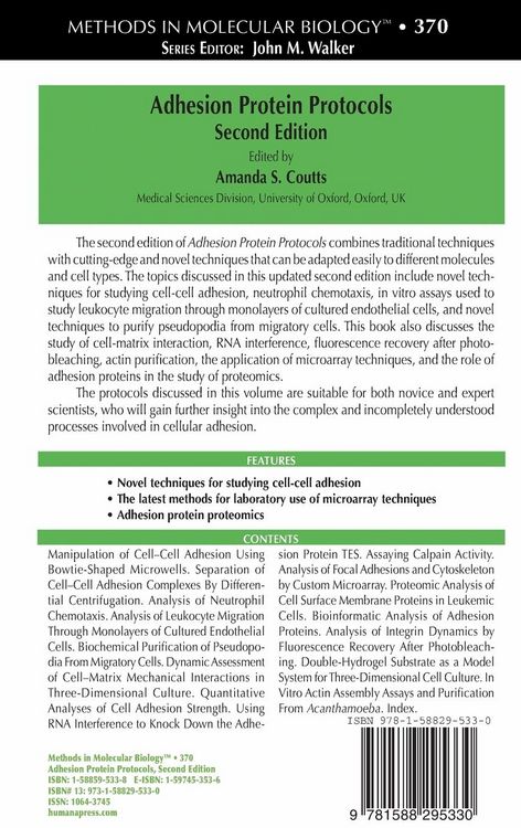 Produktbild: Adhesion Protein Protocols