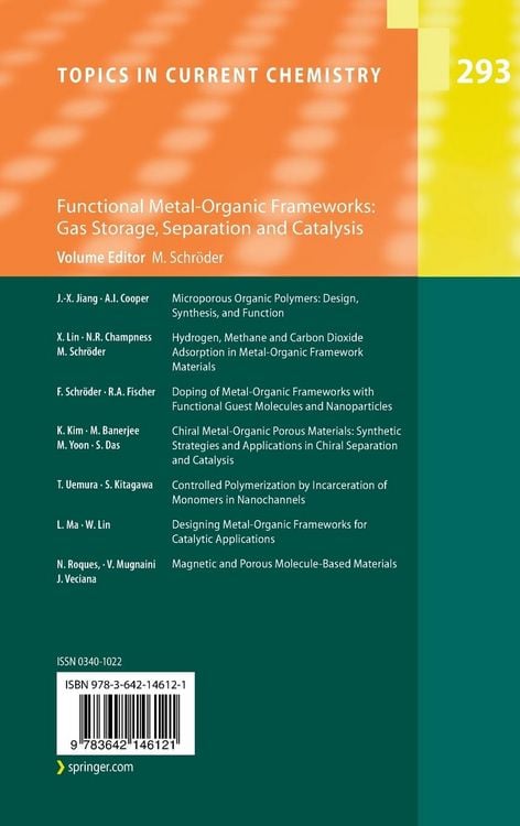 Produktbild: Functional Metal-Organic Frameworks: Gas Storage, Separation and Catalysis